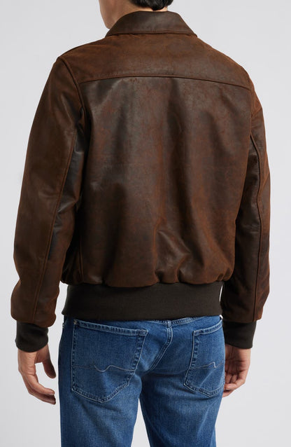 Lightweight Leather Flight Jacket Schott NYC