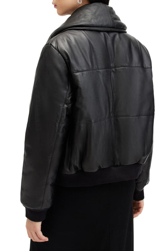 Lauren Lea Leather Puffer Jacket AllSaints