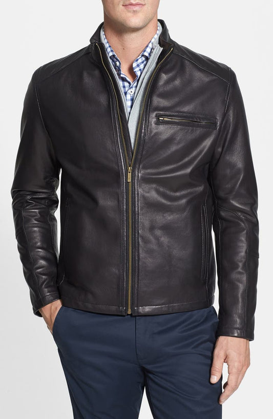 Lambskin Leather Moto Jacket Cole Haan