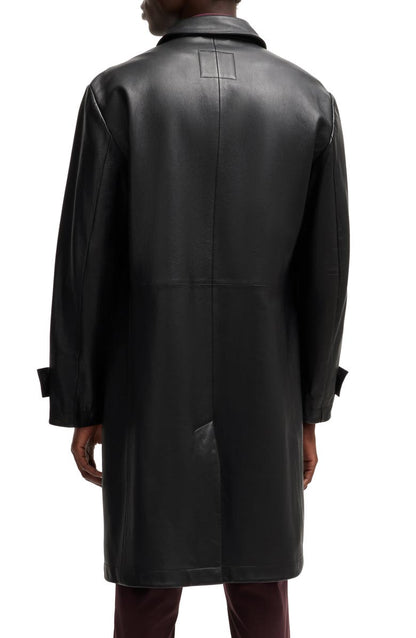 Malfred Leather Overcoat BOSS