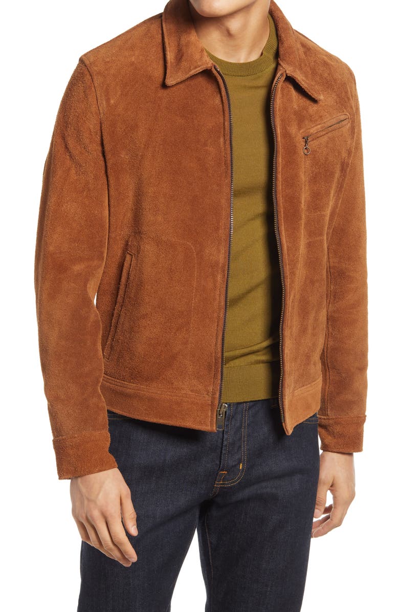 Men's Rough Out Suede Jacket Schott NYC