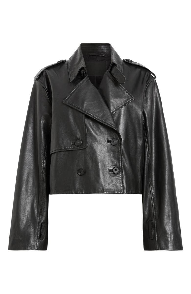 Hendry Leather Crop Trench Coat AllSaints