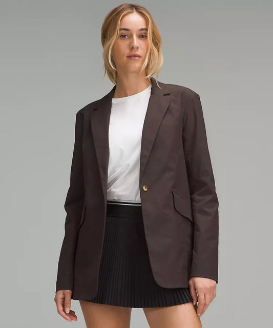 Relaxed-Fit Twill Blazer