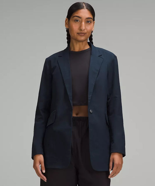 Relaxed-Fit Twill Blazer