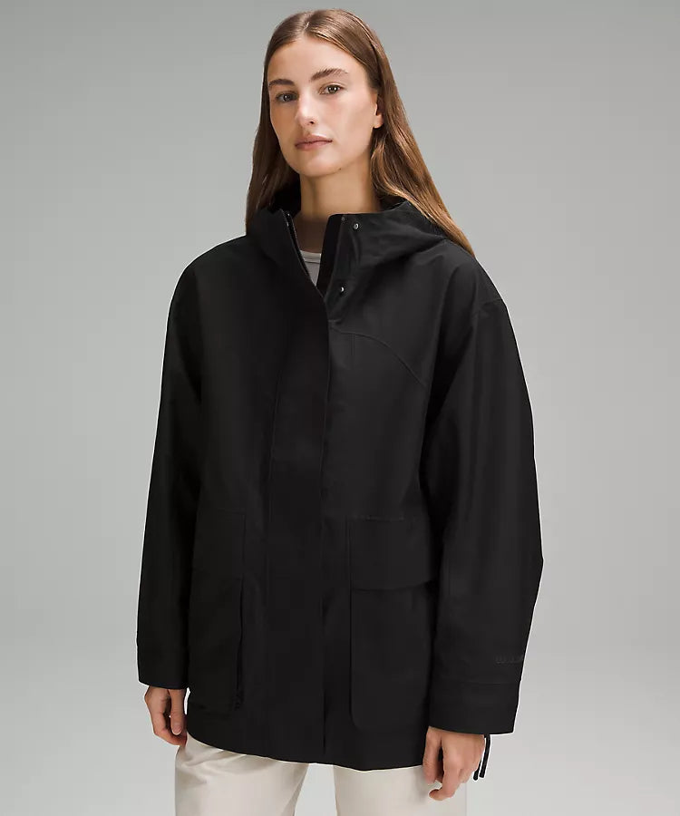 Oversized Hooded Rain Jacket