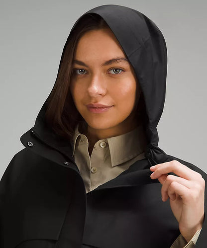 Mid-Length Waterproof Rain Coat