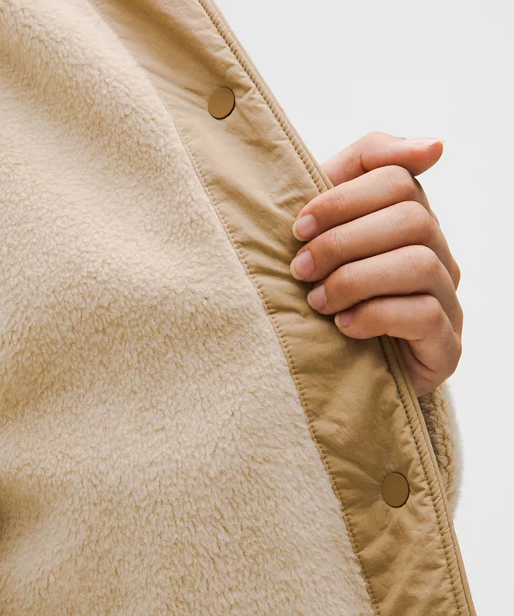 Fleece-Lined Insulated Long Coat