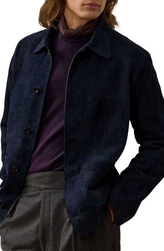 Burnham Suede Chore Jacket Ralph Lauren Purple Label