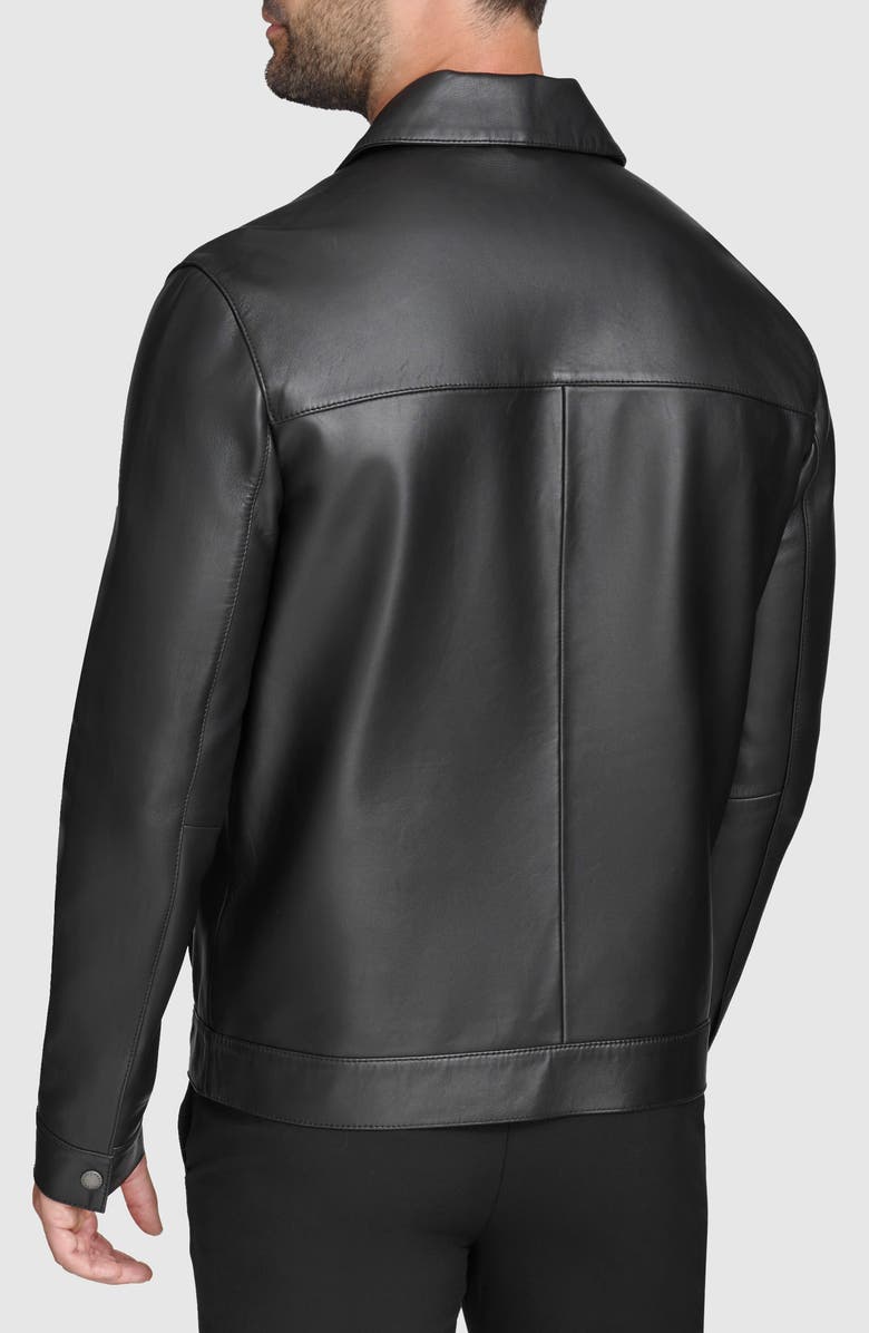 Leather Zip Shirt Jacket Cole Haan