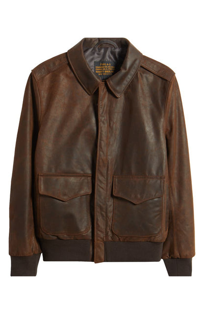 Lightweight Leather Flight Jacket Schott NYC