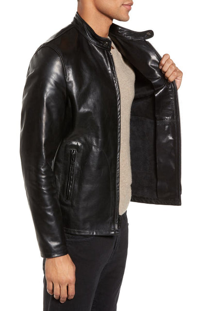 Café Racer Unlined Cowhide Leather Jacket Schott NYC