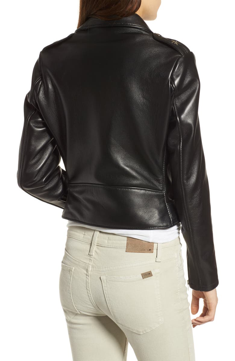 Crop Leather Jacket Schott NYC