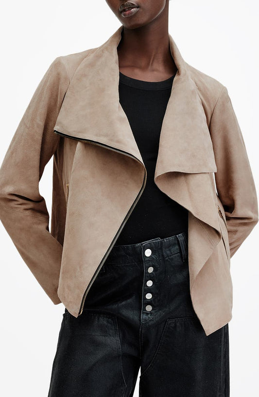 Freya Suede Moto Jacket AllSaints