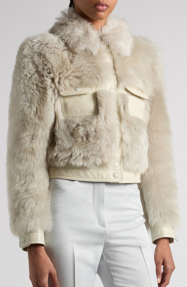 Genuine Shearling & Leather Crop Jacket TOM FORD