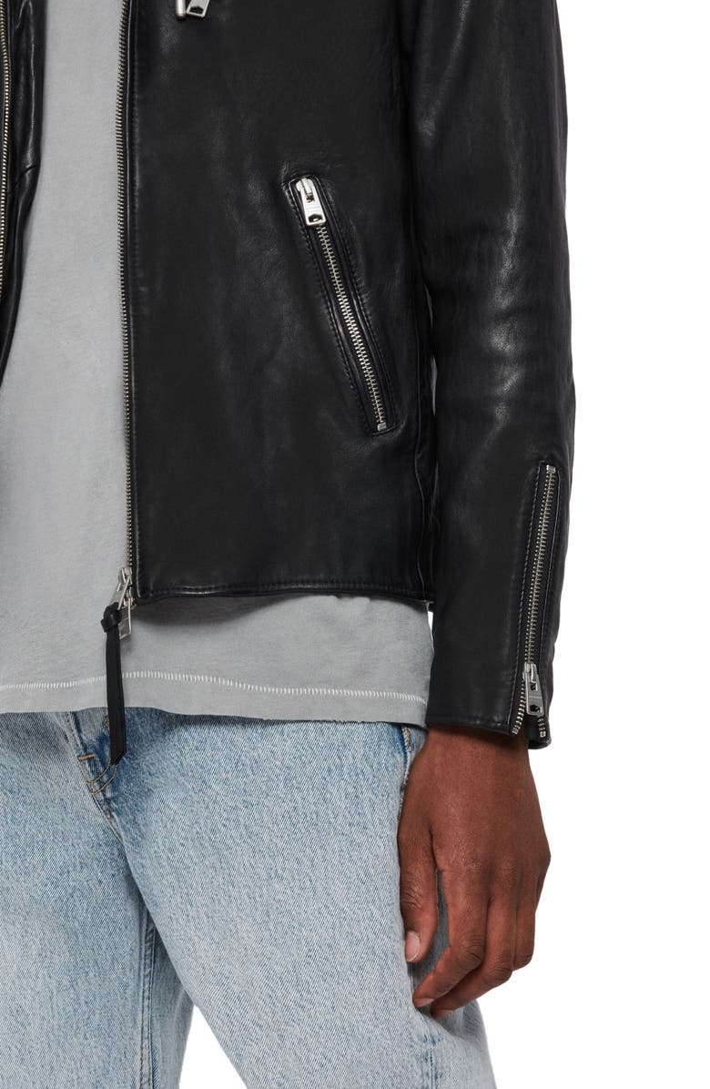 Harwood Hooded Leather Jacket AllSaints