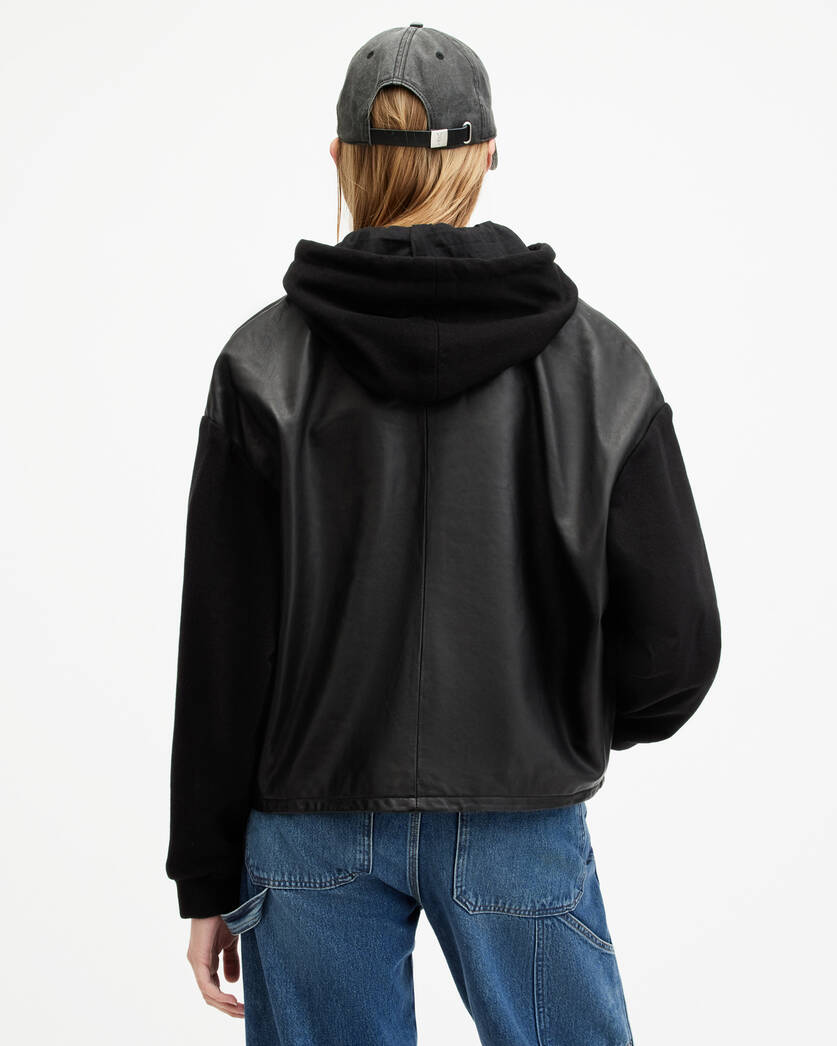 Morten Oversized Leather Trucker Jacket