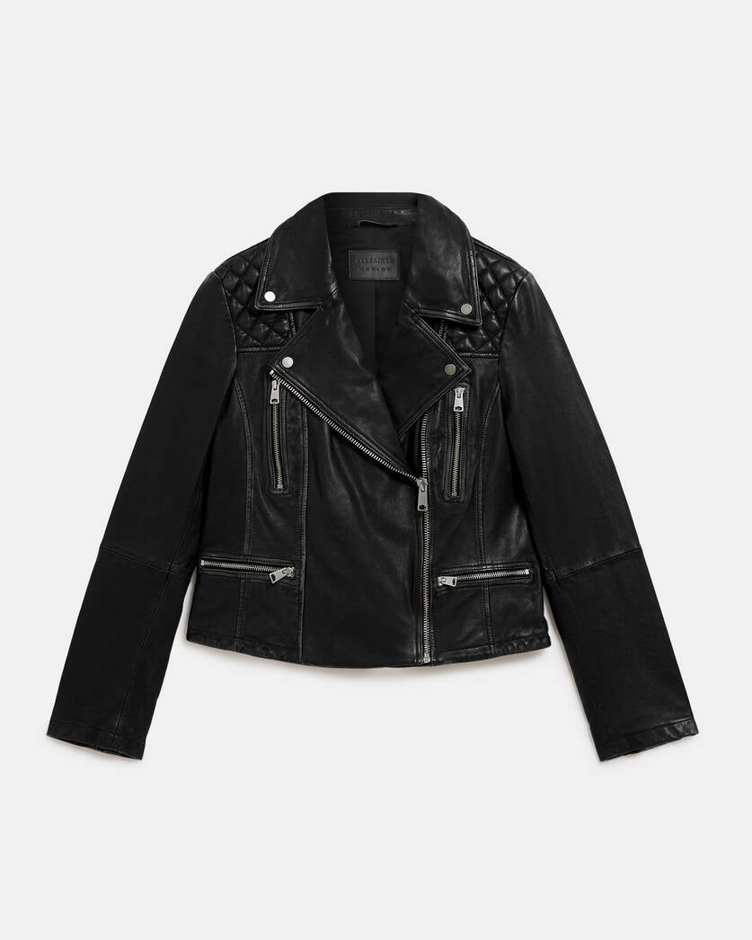 Dalby Slim Fit Leather Biker Jacket