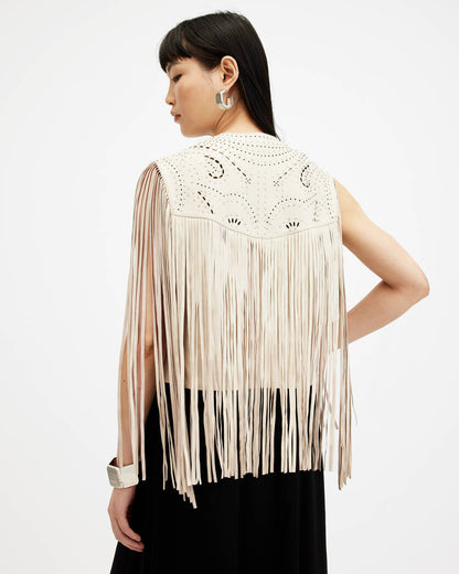 Elias Astral Leather Tassel Gilet